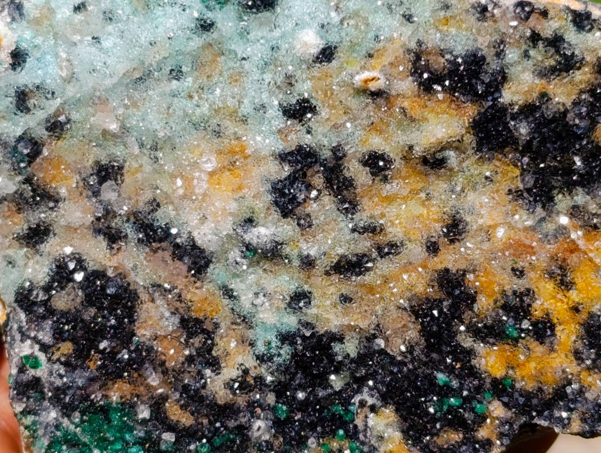 Natural Drusy Coated Malachite And Chrysocolla Specimens x 3 From Likasi, Congo