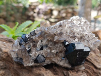Natural Schorl Black Tourmaline With Smokey Quartz Specimens x 2 From Erongo, Namibia