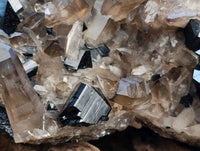 Natural Schorl Black Tourmaline With Smokey Quartz Specimens x 2 From Erongo, Namibia