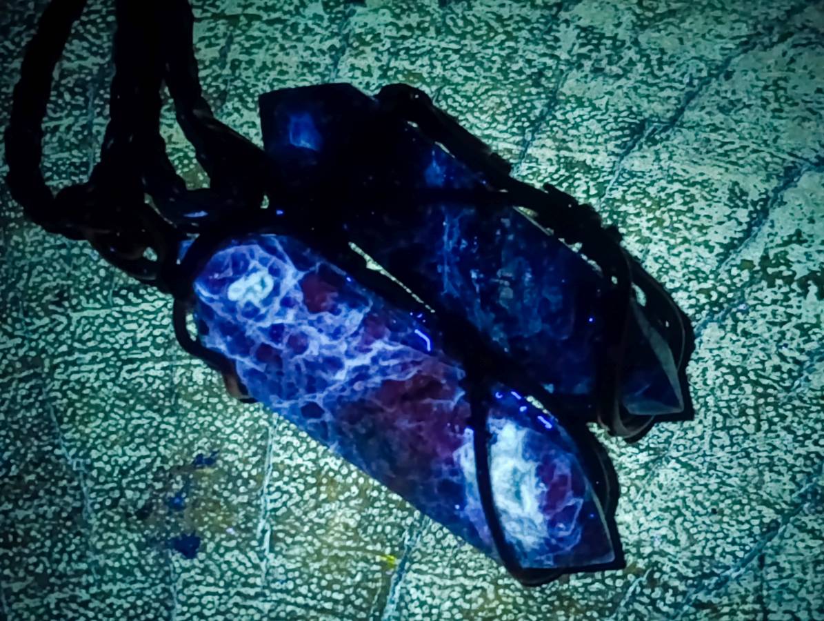 Hand Made Sodalite Copper Wire Wrapped Stone Double Terminated Pendants - Sold Per Item - From Namibia - Toprock Gemstones and Minerals 