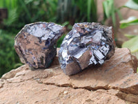 Natural Lead Galena Cobbed Specimens x 12 From Kaokoveld, Namibia