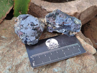 Natural Lead Galena Cobbed Specimens x 12 From Kaokoveld, Namibia