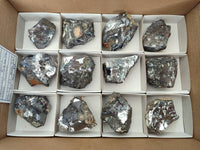 Natural Lead Galena Cobbed Specimens x 12 From Kaokoveld, Namibia