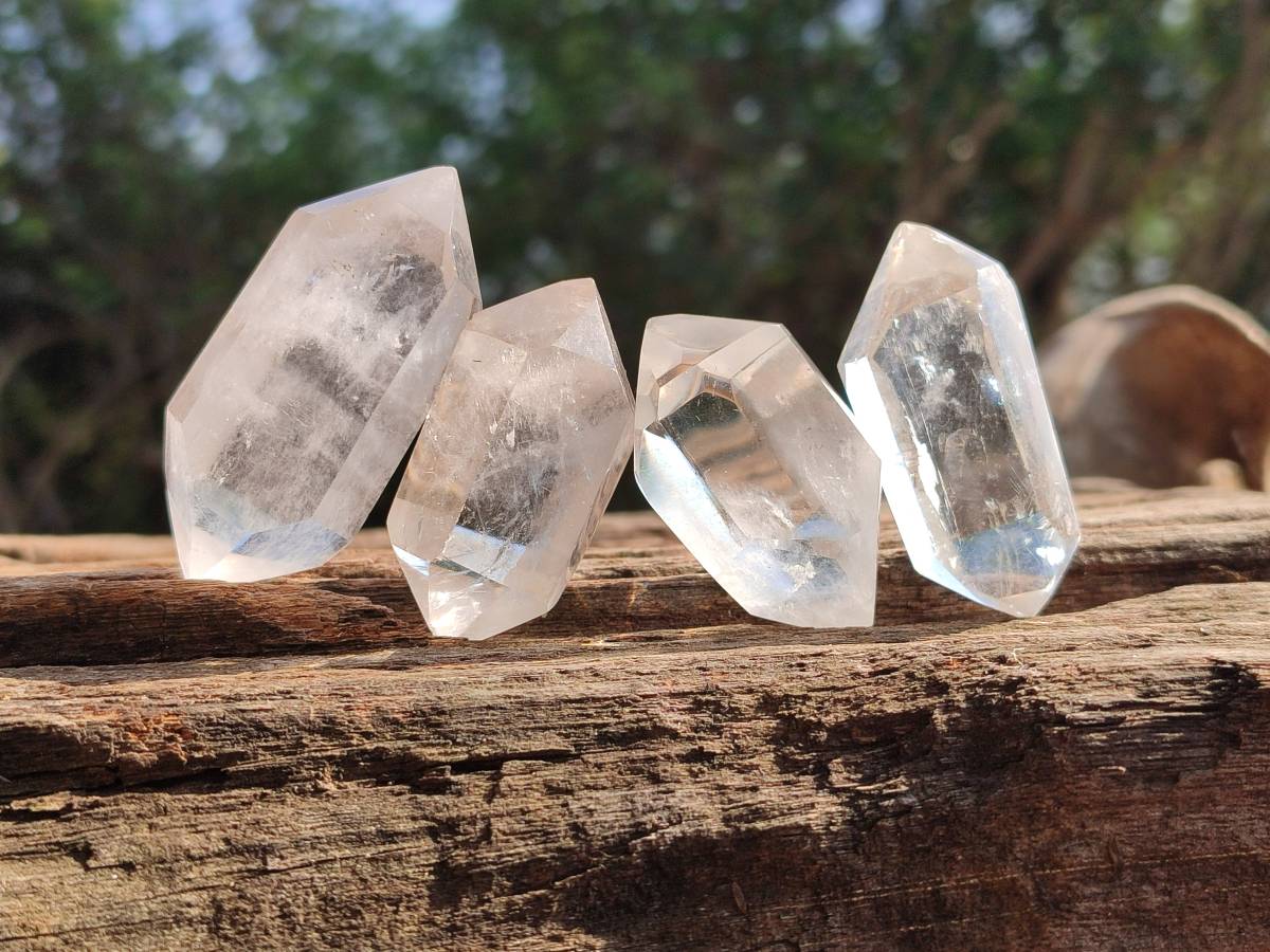 Polished Double Terminated Clear Quartz Crystals x 20 From Madagascar