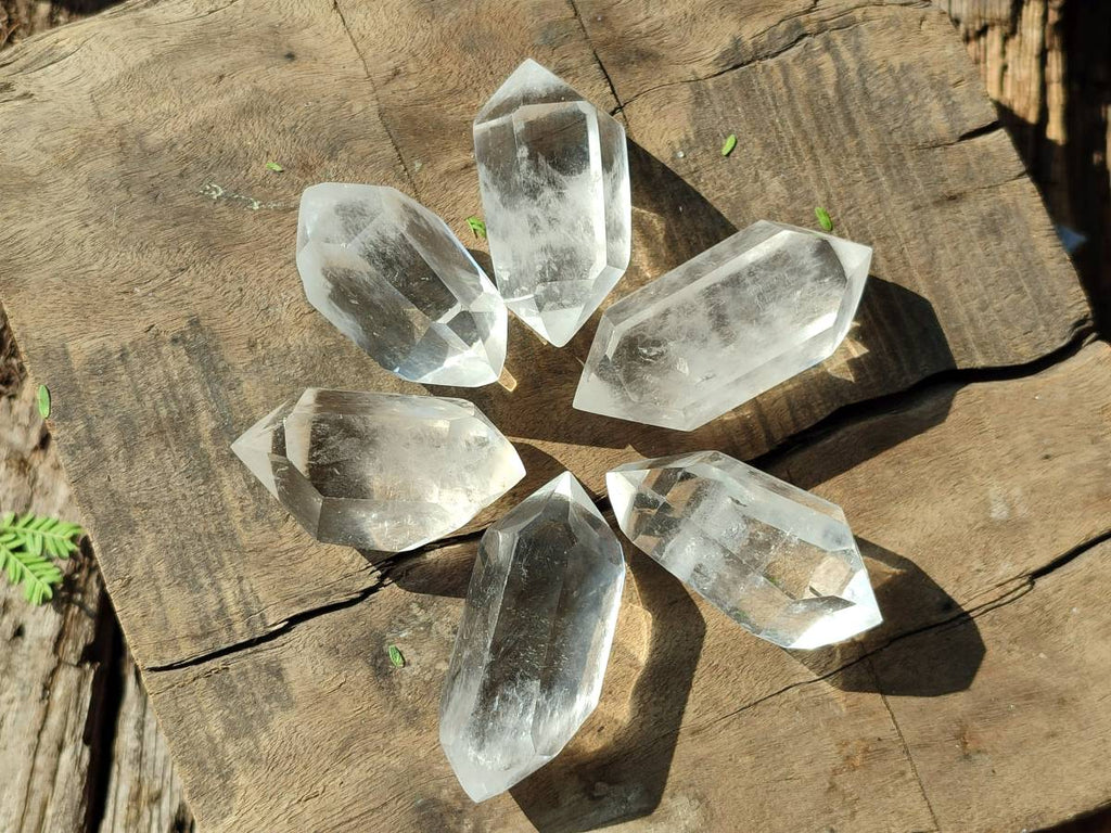 Polished Double Terminated Clear Quartz Crystals x 20 From Madagascar - Toprock Gemstones and Minerals 