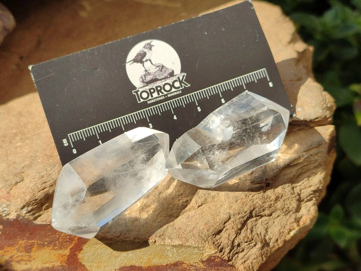Polished Double Terminated Clear Quartz Crystals x 20 From Madagascar - Toprock Gemstones and Minerals 