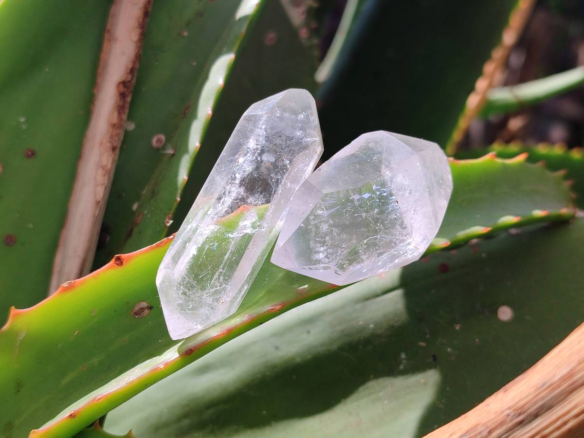 Polished Double Terminated Clear Quartz Crystals x 20 From Madagascar