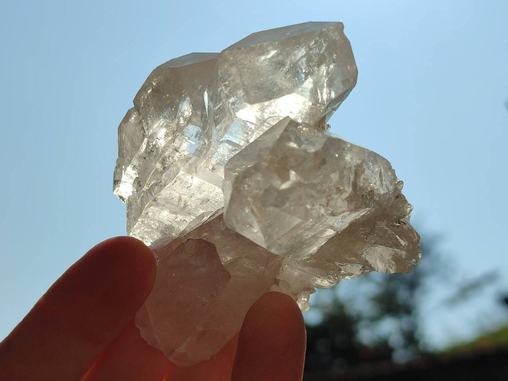 Natural Quartz Crystal Clusters x 6 From Madagascar
