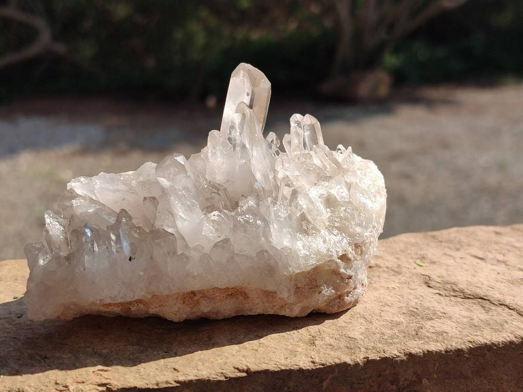 Natural Quartz Crystal Clusters x 6 From Madagascar