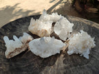 Natural Quartz Crystal Clusters x 6 From Madagascar