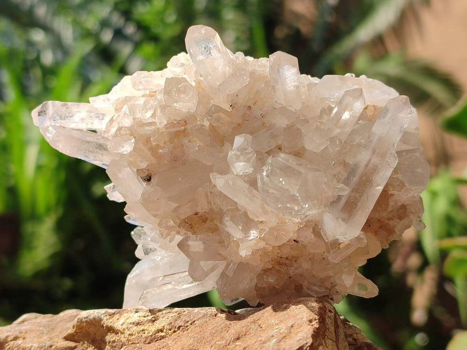 Natural Quartz Crystal Clusters x 6 From Madagascar