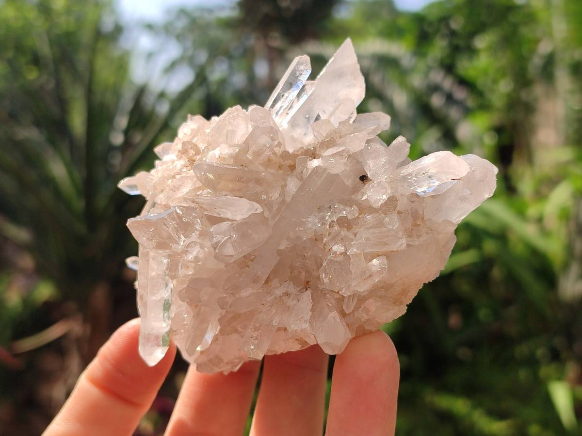 Natural Quartz Crystal Clusters x 6 From Madagascar