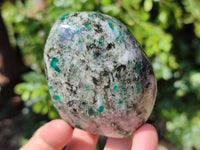 Polished Emerald Mica 'Mutokolite' Standing Free Forms x 3 From Mutoko, Zimbabwe