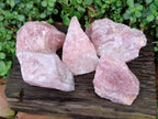 Natural Cobbed Rose Quartz Specimens x 5 From Northern Cape, South Africa