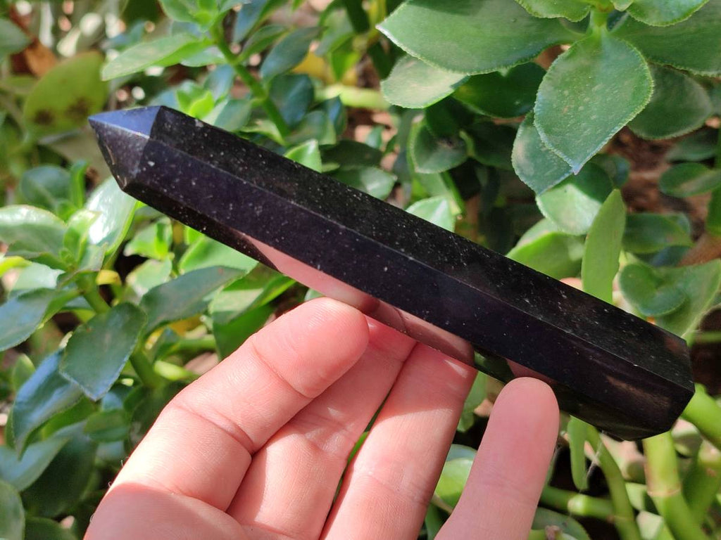 Polished Black Basalt Points x 6 From Antsirabe, Madagascar