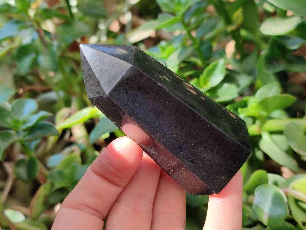 Polished Black Basalt Points x 6 From Antsirabe, Madagascar