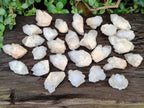 Natural White Phantom Cascading Candle Quartz Clusters x 35 From Antsirabe, Madagascar