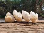Natural White Phantom Cascading Candle Quartz Clusters x 35 From Antsirabe, Madagascar