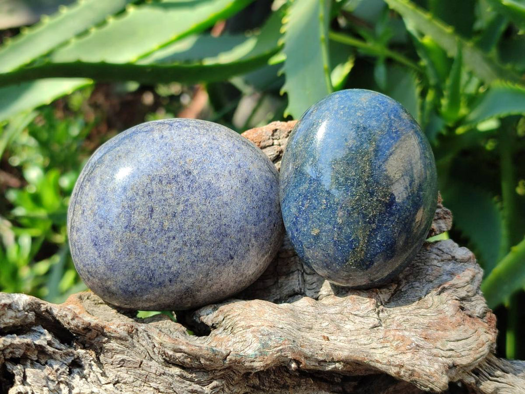 Polished Lazulite Galets x 12 From Madagascar - Toprock Gemstones and Minerals 