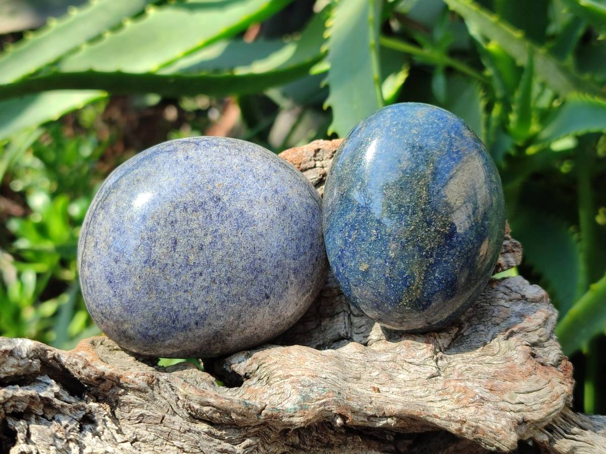 Polished Lazulite Galets x 12 From Madagascar - Toprock Gemstones and Minerals 