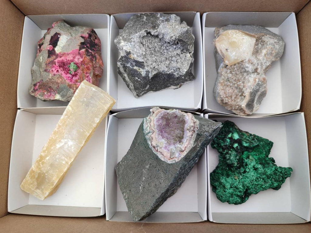 Natural Multi Mineral Specimens x 6 From Southern Africa