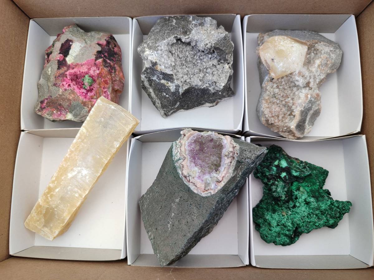 Natural Multi Mineral Specimens x 6 From Southern Africa