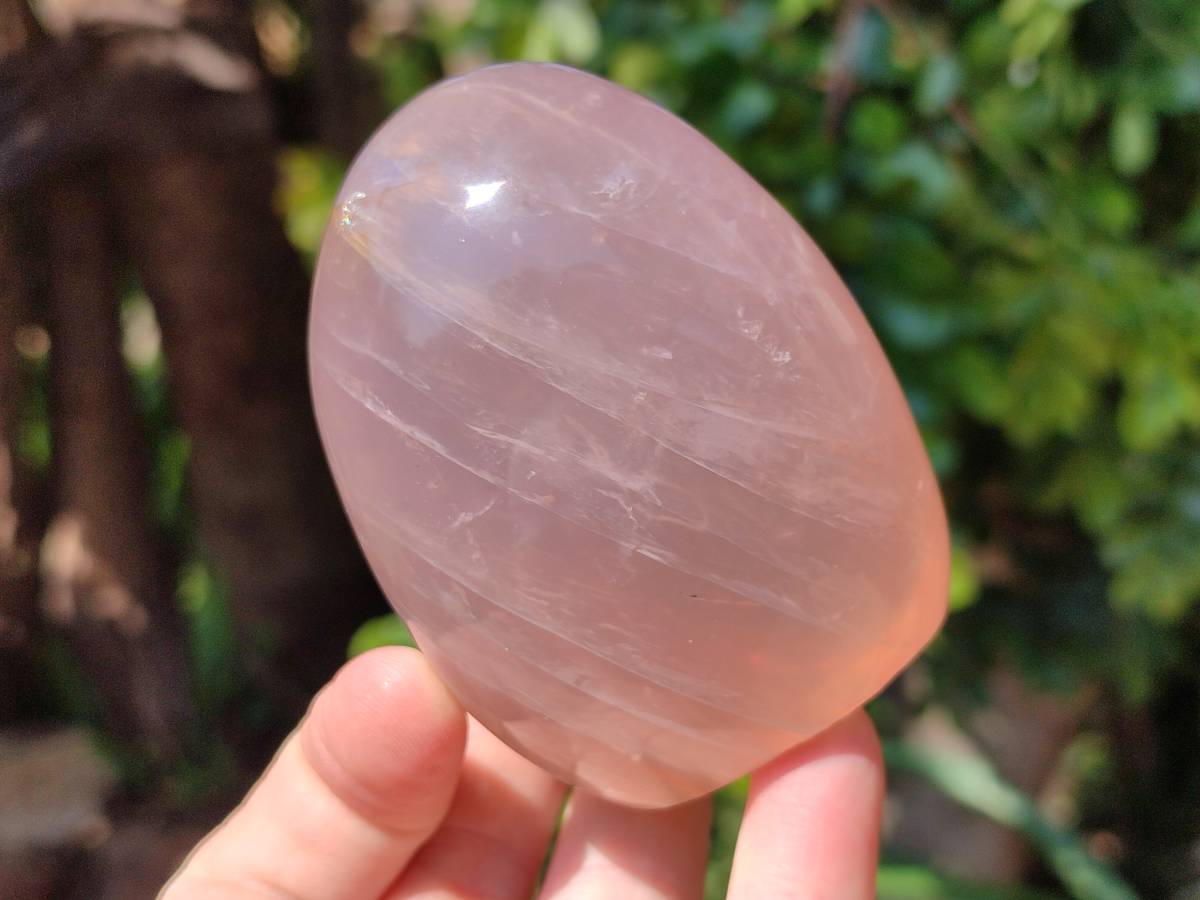 Polished Rose Quartz Standing Free Forms x 4 From Madagascar