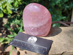 Polished Rose Quartz Standing Free Forms x 4 From Madagascar