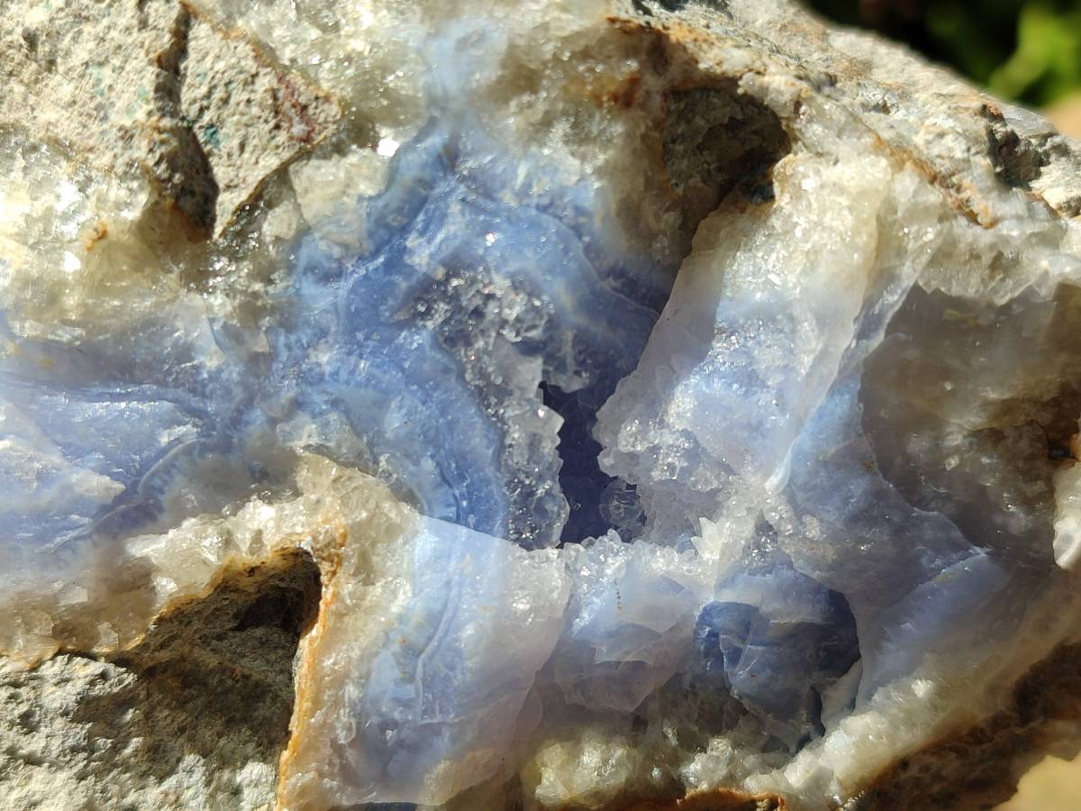 Natural XL Blue Lace Agate Geode Specimen x 1 From Nsanje, Malawi
