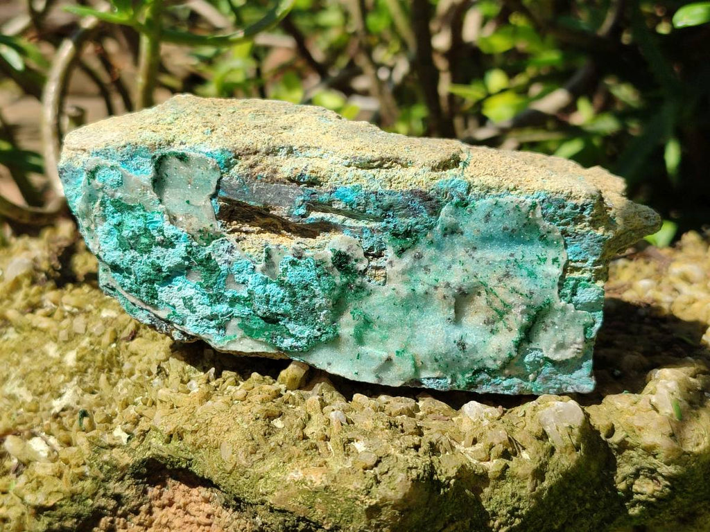 Natural Drusy Coated Chrysocolla With Malachite Specimens x 3 From Lupoto Mine, Congo