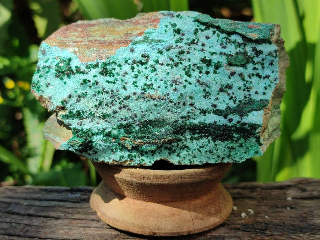 Natural Drusy Coated Chrysocolla With Malachite Specimens x 3 From Lupoto Mine, Congo