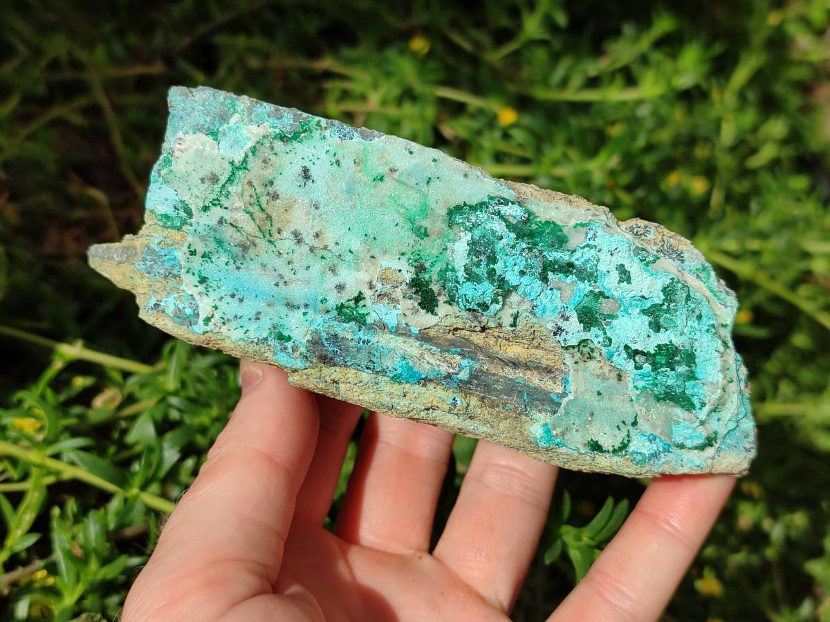 Natural Drusy Coated Chrysocolla With Malachite Specimens x 3 From Lupoto Mine, Congo