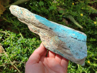 Natural Drusy Coated Chrysocolla With Malachite Specimens x 3 From Lupoto Mine, Congo