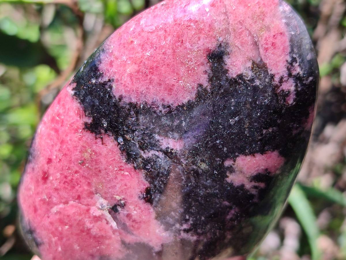 Polished Rhodonite Standing Free Form x 3 From Ambindavato, Madagascar