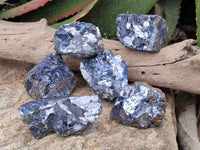 Natural Fragile Lead Galena Cobbed Specimens x 6 From Kaokoveld, Namibia