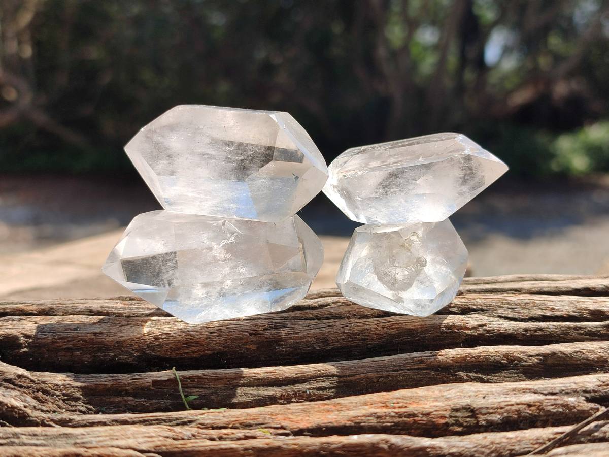Polished Double Terminated Clear Quartz Crystals x 35 From Madagascar - Toprock Gemstones and Minerals 