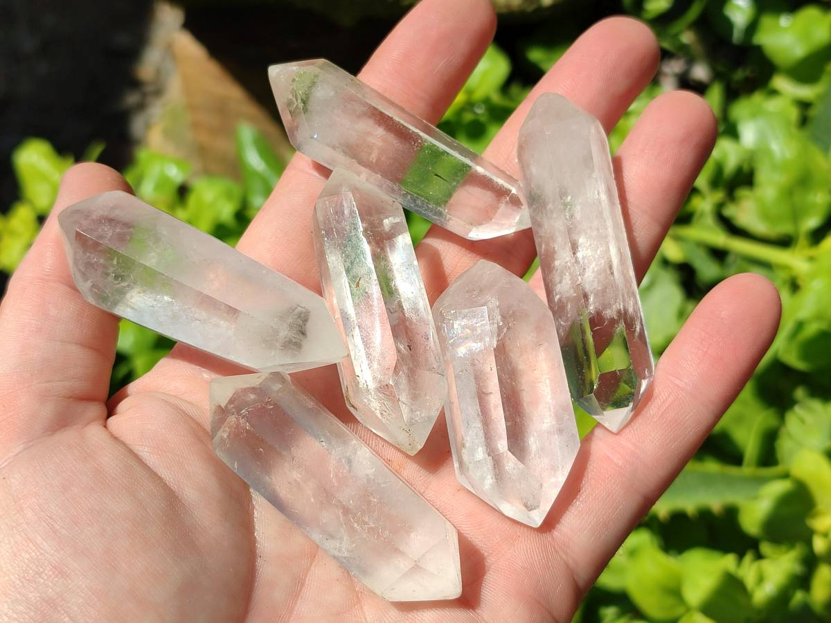 Polished Double Terminated Clear Quartz Crystals x 35 From Madagascar
