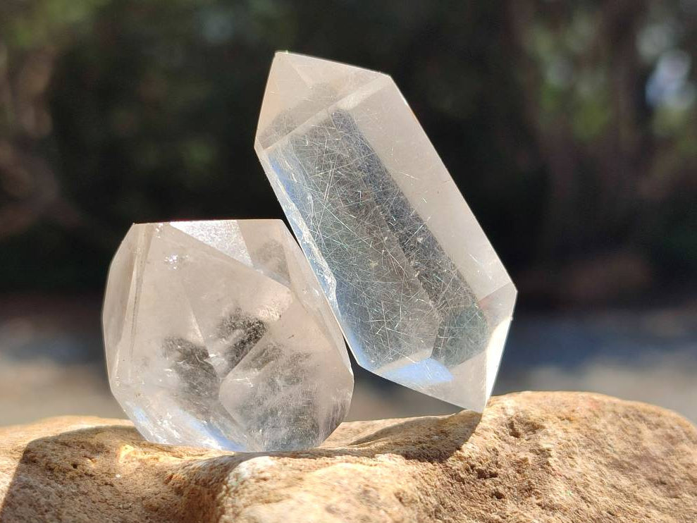 Polished Double Terminated Clear Quartz Crystals x 35 From Madagascar