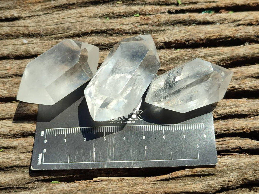 Polished Double Terminated Clear Quartz Crystals x 35 From Madagascar - Toprock Gemstones and Minerals 