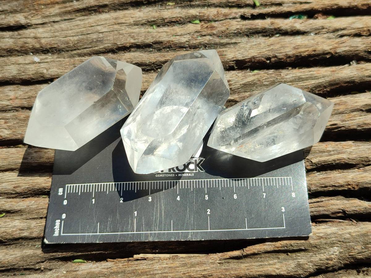 Polished Double Terminated Clear Quartz Crystals x 35 From Madagascar