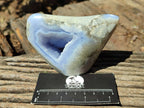 Polished Blue Lace Agate Standing Free Forms x 3 From Nsanje, Malawi