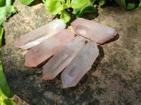 Natural Double Terminated Red Hematoid Quartz Crystals x 35 From Madagascar