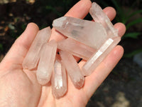 Natural Double Terminated Red Hematoid Quartz Crystals x 35 From Madagascar