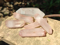 Natural Double Terminated Red Hematoid Quartz Crystals x 35 From Madagascar