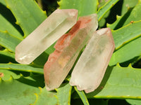 Natural Double Terminated Red Hematoid Quartz Crystals x 35 From Madagascar