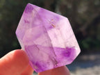 Polished Window Amethyst Crystals x 12 From Akansobe, Madagascar
