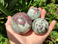 Polished Rubellite Pink Tourmaline Spheres x 6 From Ambatondrazaka, Madagascar