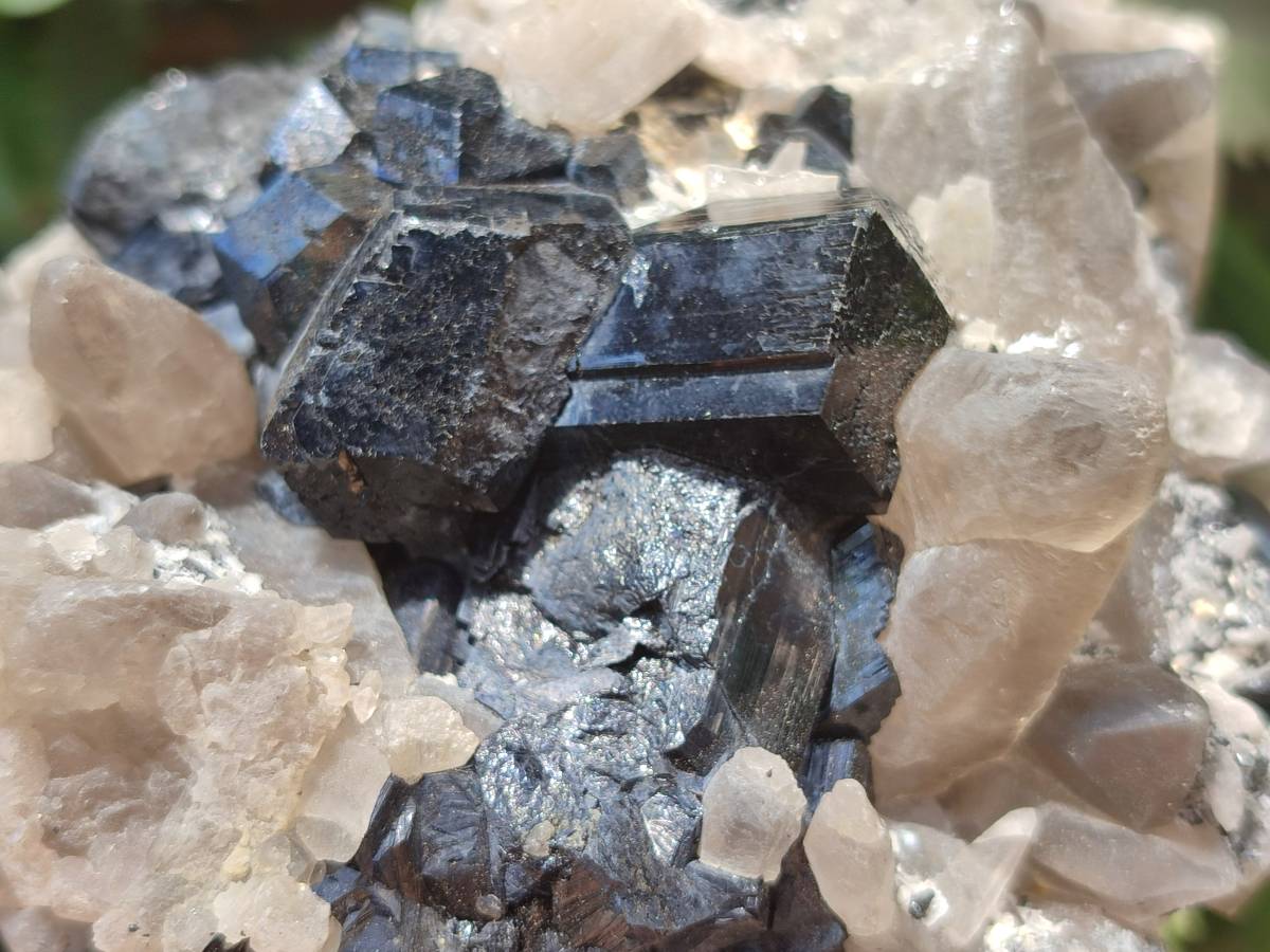 Natural Smokey Quartz With Schorl Black Tourmaline Specimens x 2 From Erongo, Namibia