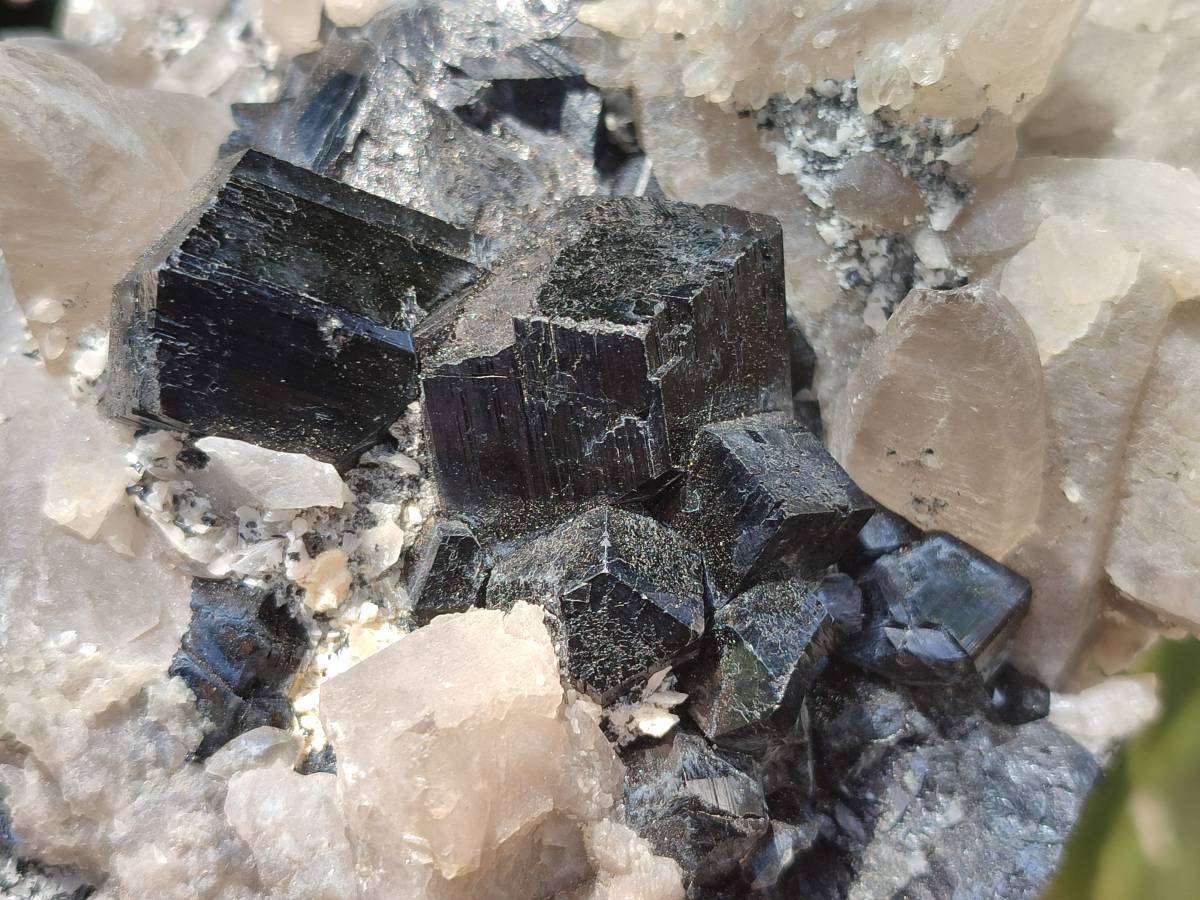 Natural Smokey Quartz With Schorl Black Tourmaline Specimens x 2 From Erongo, Namibia