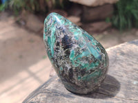 Polished Emerald Mica 'Mutokolite' Standing Free Forms x 5 From Mutoko, Zimbabwe